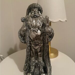 Silver Santa Claus Figurine